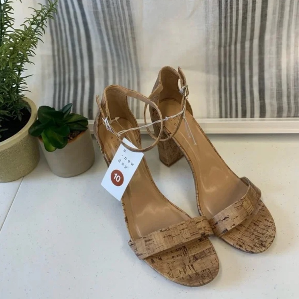a new day Cork Block Heel Sandals